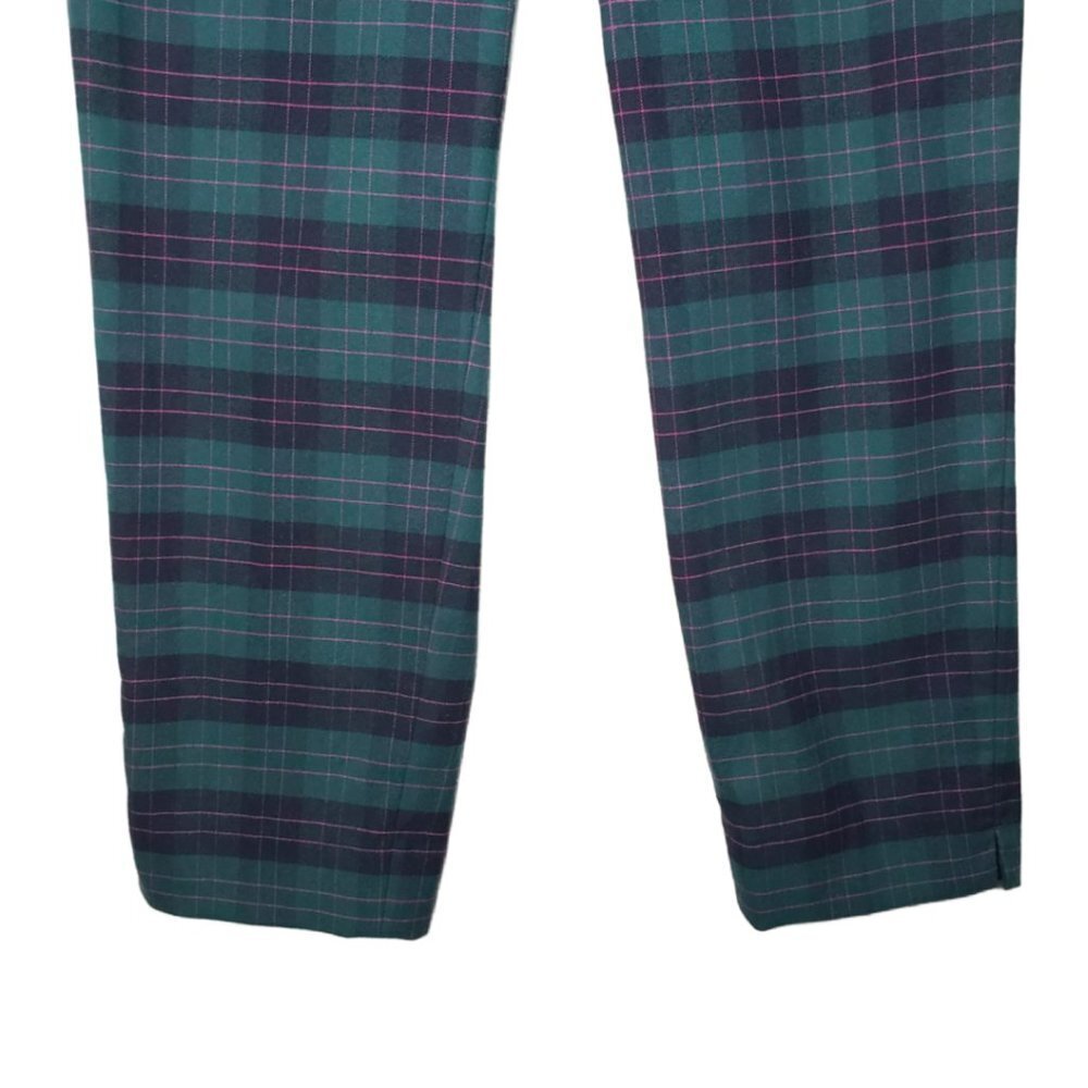 Banana Republic Pink/Green Plaid Academia Ankle Pants Sz 10 (1243) - Picture 3 of 7